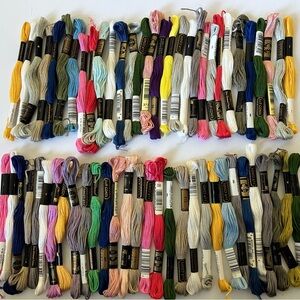 DMC & JP COATS Embroidery Floss 
Mixed Lot of 60 Skeins NEW